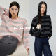 FANLE STUDIOS高品质羊绒羊毛银丝混织软糯慵懒宽松撞色条纹毛衣