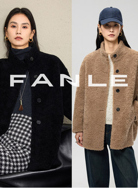 FANLE STUDIOS【长期主义】立领落肩ROW风全羊毛卷毛中长款皮草