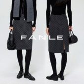 重磅推荐 FANLE STUDIOS 定制波点羊毛加厚保暖高腰中裙半身裙