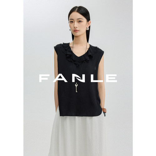 FANLESTUDIOS真丝醋酸轻薄衬衫