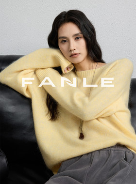 FANLE STUDIOS【升级】进口super马海毛不扎保暖抗起球V/圆领毛衣