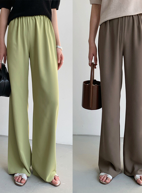 FANLE STUDIOS  高腰牛筋直筒阔腿裤显腿长显瘦休闲百搭空气裤