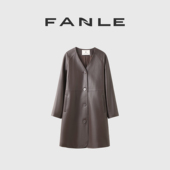 断码 无领皮衣 100%绵羊皮细腻柔软时髦中长款 清仓不退换 重磅