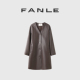 100%绵羊皮细腻柔软时髦中长款 重磅 无领皮衣 STUDIOS FANLE