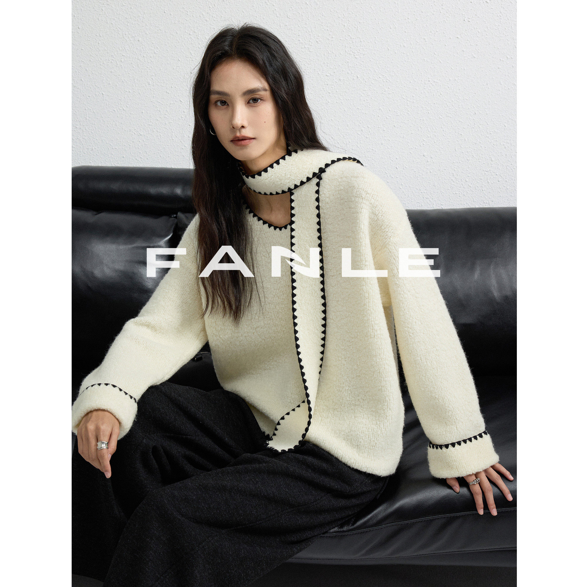 FANLESTUDIOS全羊毛圈圈纱毛衣