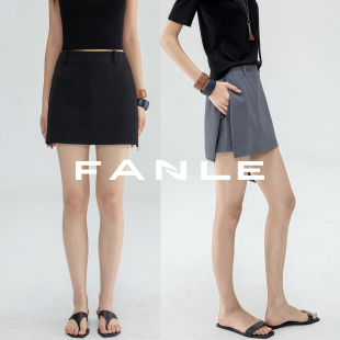 通勤佰搭抗皱显瘦显高多穿开叉防走光mini裙裤 STUDIOS夏季 FANLE