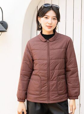 YUN韫棉短款简约直筒保暖棉服