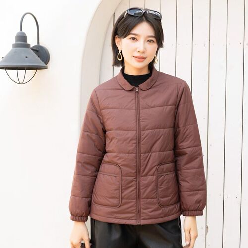 YUN韫棉短款简约直筒保暖棉服