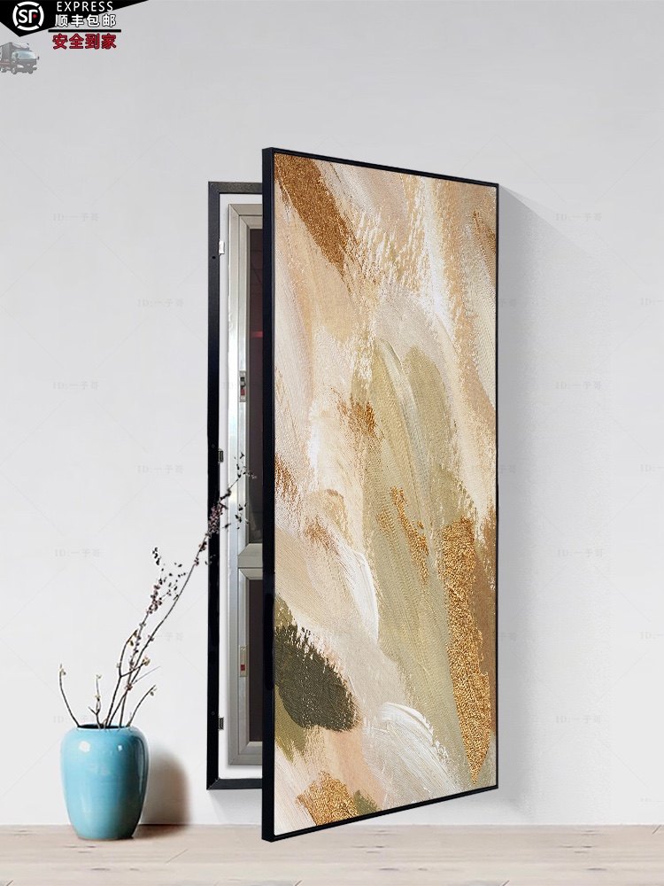 奶油风格电箱电闸箱莫兰迪装饰强电井弱电井遮挡开启画消防栓遮盖,家居饰品,现代装饰画,淘宝优惠券,粉丝福利购,淘宝优惠卷