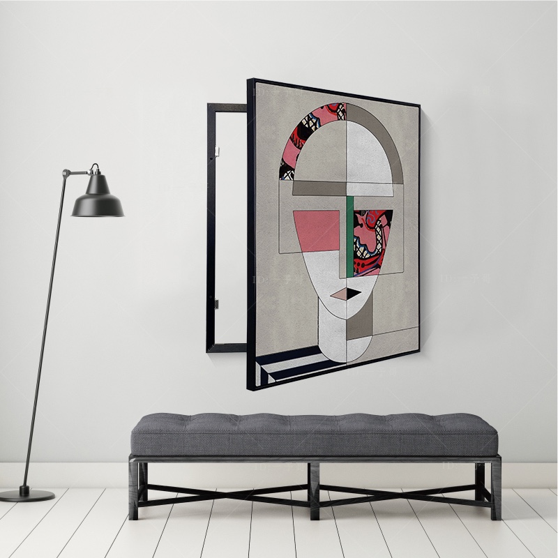 毕加索配电箱遮挡画消防栓装饰画