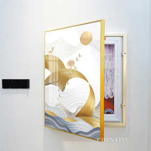 遮挡电箱装饰画鹿发财树丰收挂画遮盖电表箱消防栓消火栓消防箱画