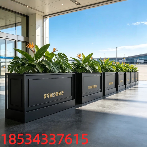 铁艺花箱定制市政  道路铁艺隔断商业广场花箱售楼铁艺不锈钢绿化