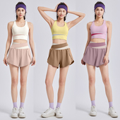 普拉提训练服背心式 女薄健身跑步运动短裤 文胸 绝美瑜伽服套装 夏季