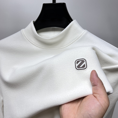 双面磨毛长袖打底衫男德绒t恤