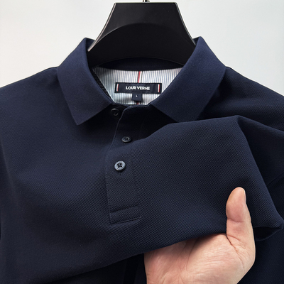 【摆开】净版高端t恤男翻领夏季