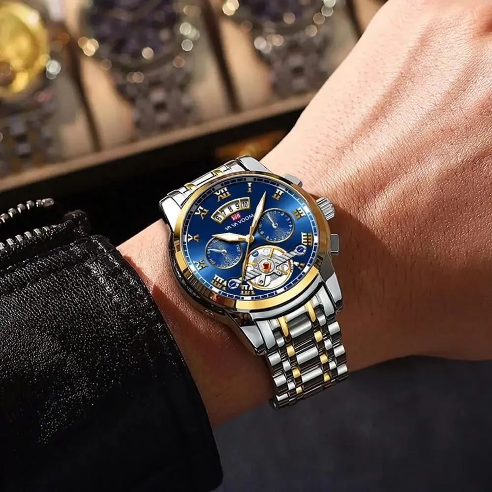 Relogio Masculino Top Brand Mens Luxury Watch Stainless Stee