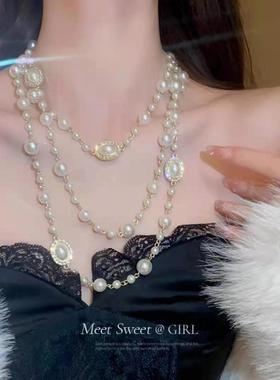 2024 Pearl Necklace Long Sweater Chain Luxury  Necklace