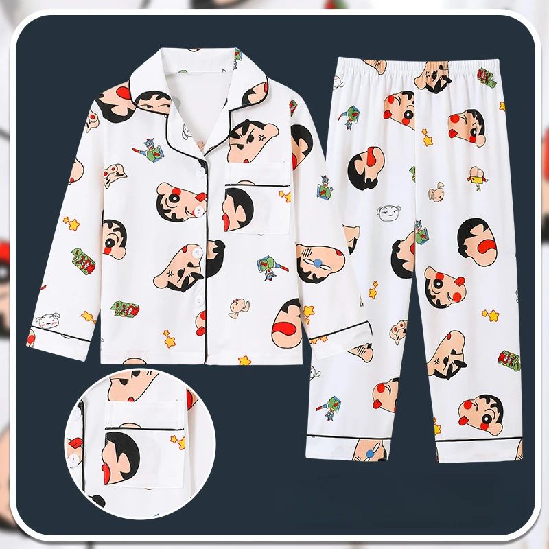 Kawaii Sanrio Children Pajama Sets Cardigan Comfortable Soft