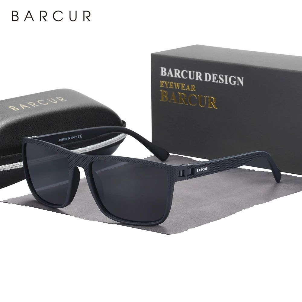 BARCUR Men Polarized Sunclasses TR90 Light Weight Fishing Tr
