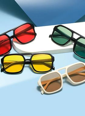 adult style, sunglasses, square Double new beam personalized