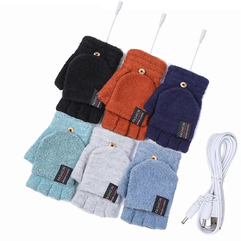 Hand Warmers Mittens Electric Heated Gloves Heater Rechargea