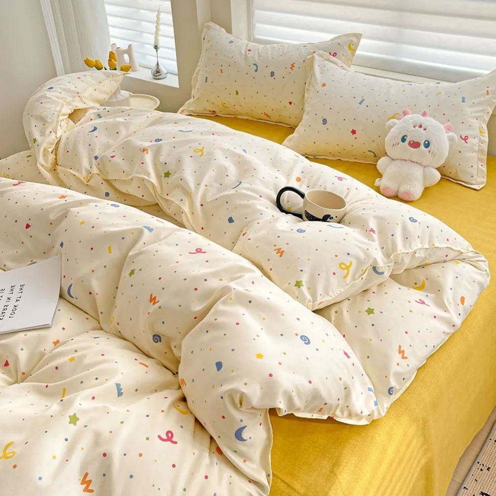 Summer Bedding Set 2024 Ins Twin Queen Duvet Cover Flat Shee