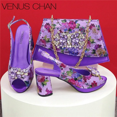 Italian Style Evening Party shoes And Bag Set Hollow Design