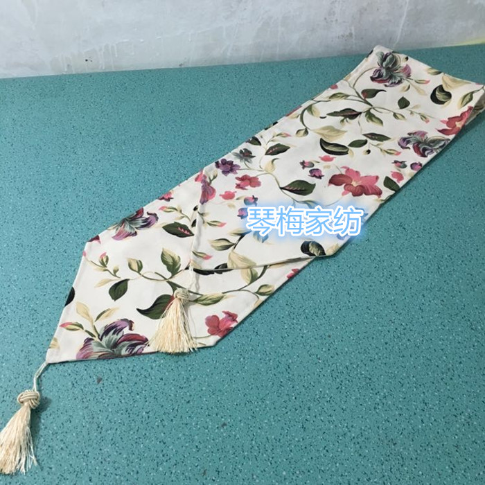 帆布流苏印花可定做桌布田园风格