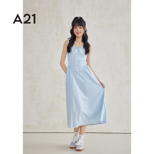 A21女装夏季连衣裙2024新款