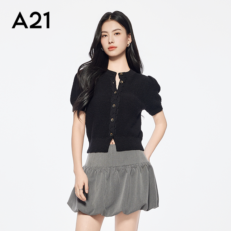 女装单排扣开衫薄毛针织衫