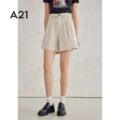 A21西装短裤女士修身显瘦简约