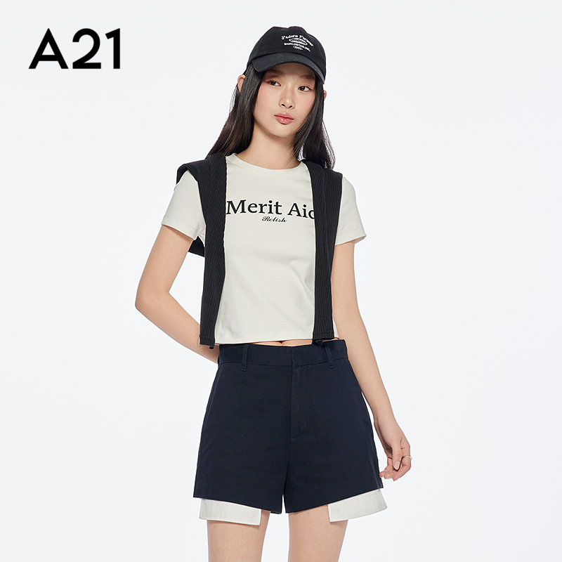 女装T恤修身显瘦上衣圆领