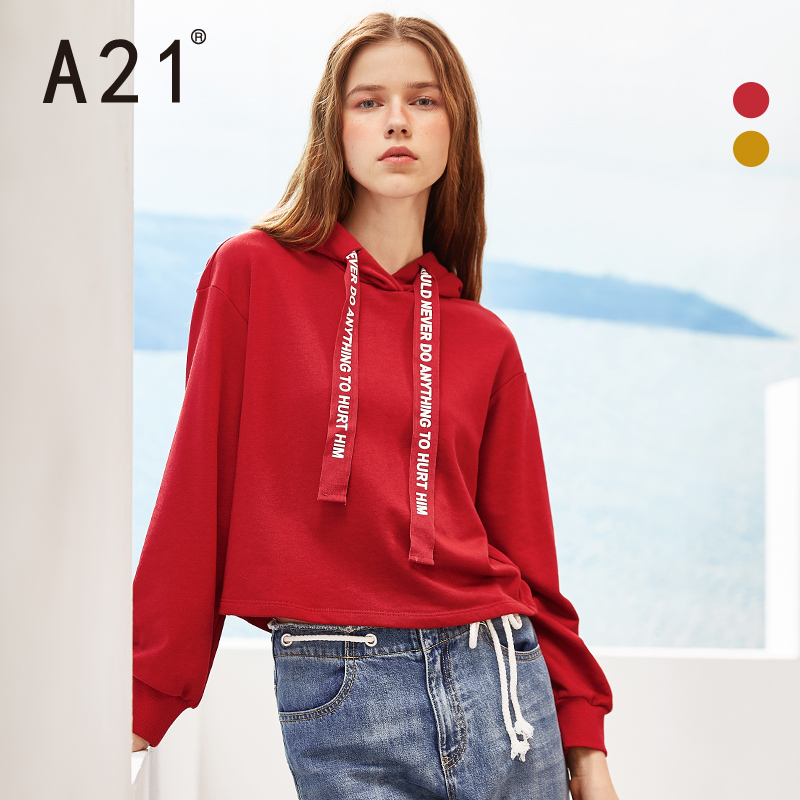A21´º×°ÐÂÆ·Å®×°ÎÀÒ ¿íËÉÁ¬Ã±ÐÝÏд¿É«³¤Ðä×Öĸ³éÉþÅ®Éú³¤ÐäÉÀ