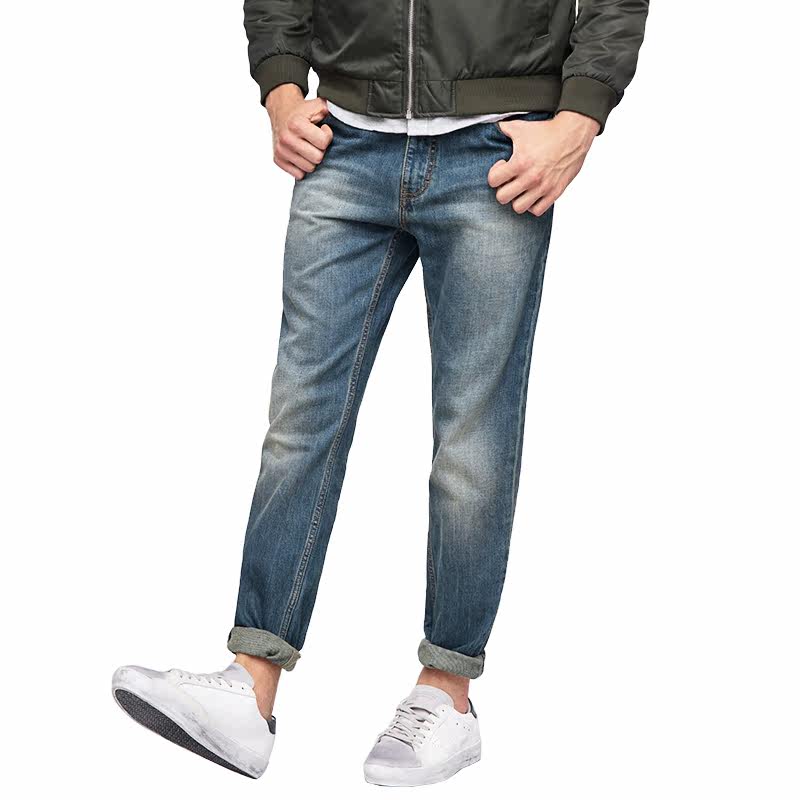 Jeans pour jeunesse droite en vrac en coton pour automne - Ref 1481279 Image 3