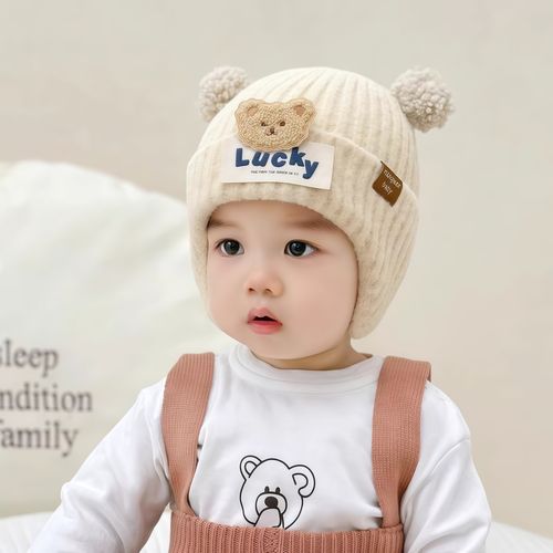 日本进口婴儿帽子秋冬季护耳帽