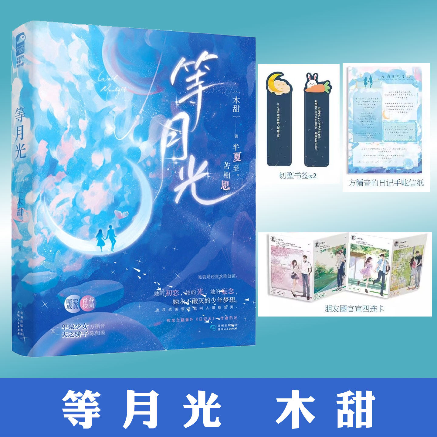 正版 等月光 木甜 青春校园暗恋成真初恋救赎青现代都市甜宠言情小说实体书籍 大鱼文化正版 过秋天 作者