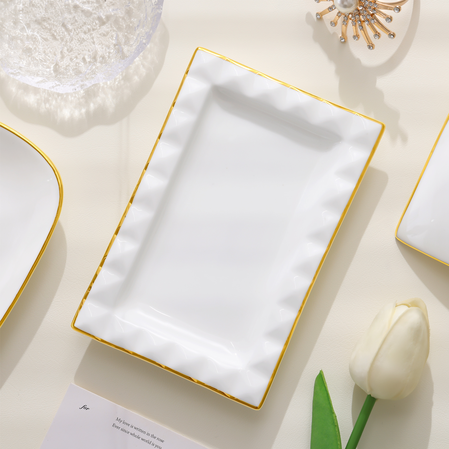 创意陶瓷毛巾碟酒店商用定制