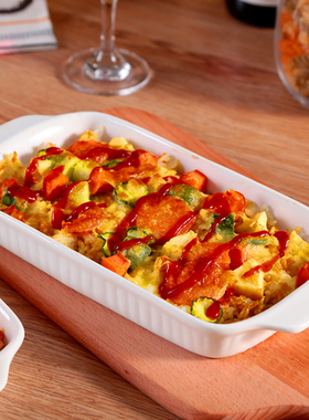 陶瓷烘焙模具焗饭盘芝士披萨意面盘西餐烤盘菜盘家用餐具烤箱专用