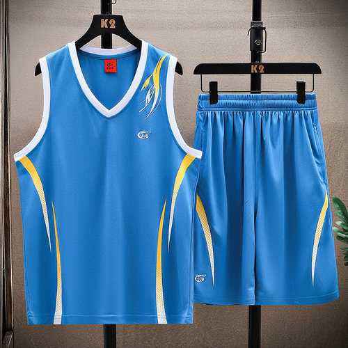 青少年无袖夏季运动篮球服套装男