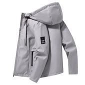 春秋季 上衣男 夹克休闲外套潮流宽松连帽褂子风衣简约长袖 新款 男士