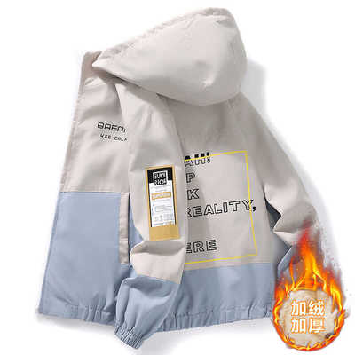 秋冬季韩版潮流夹克连帽褂子