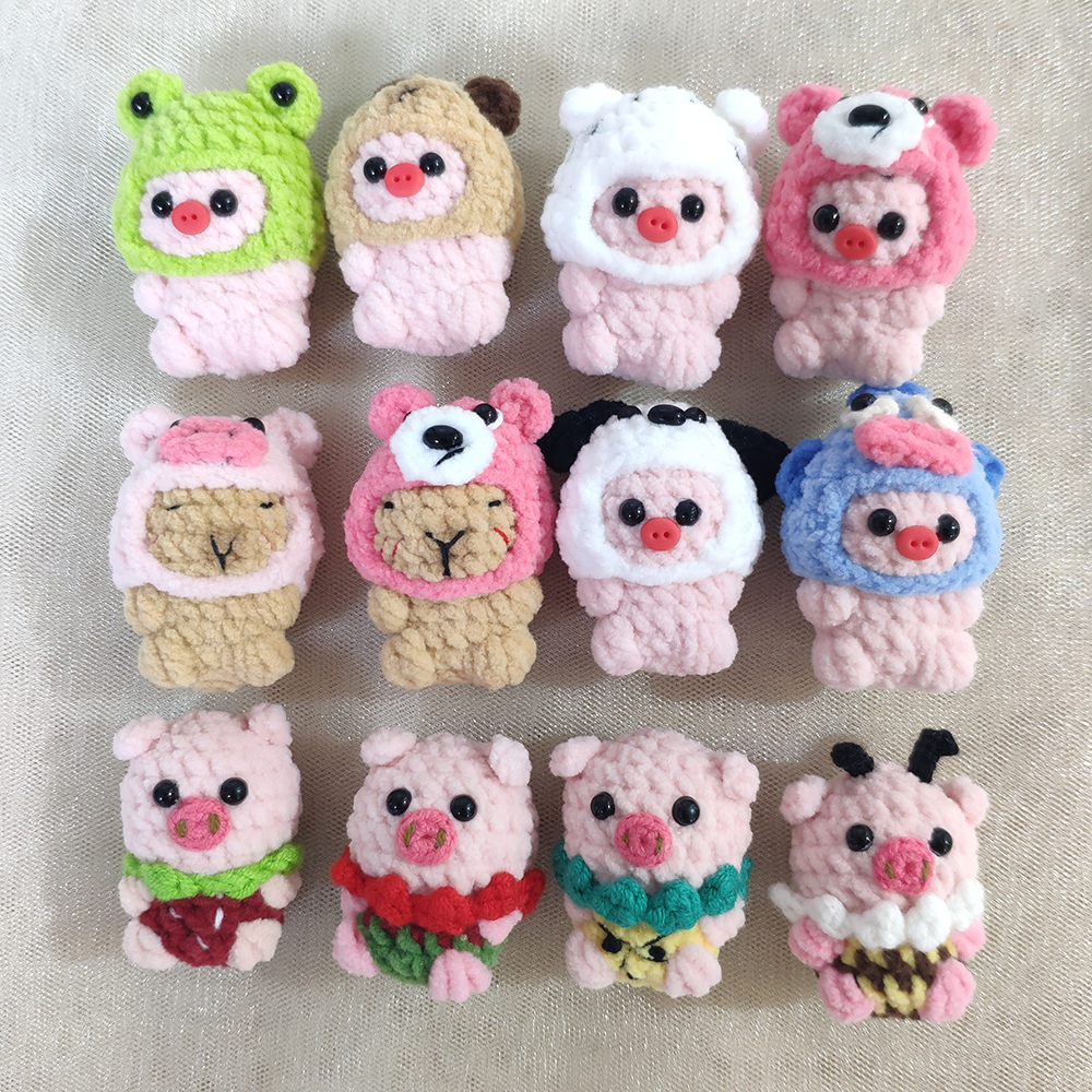 毛线兔子狗狗企鹅手机钥匙扣慧慧