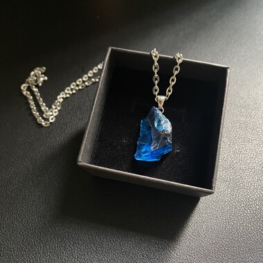 贝壳子〈蓝水晶〉宝藏天然水晶项链简约高级质感个性潮流男女饰品