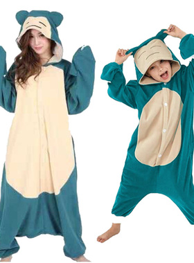儿童卡比兽动物连体睡衣卡通成人摇粒绒扮演服男女onesie kigurum