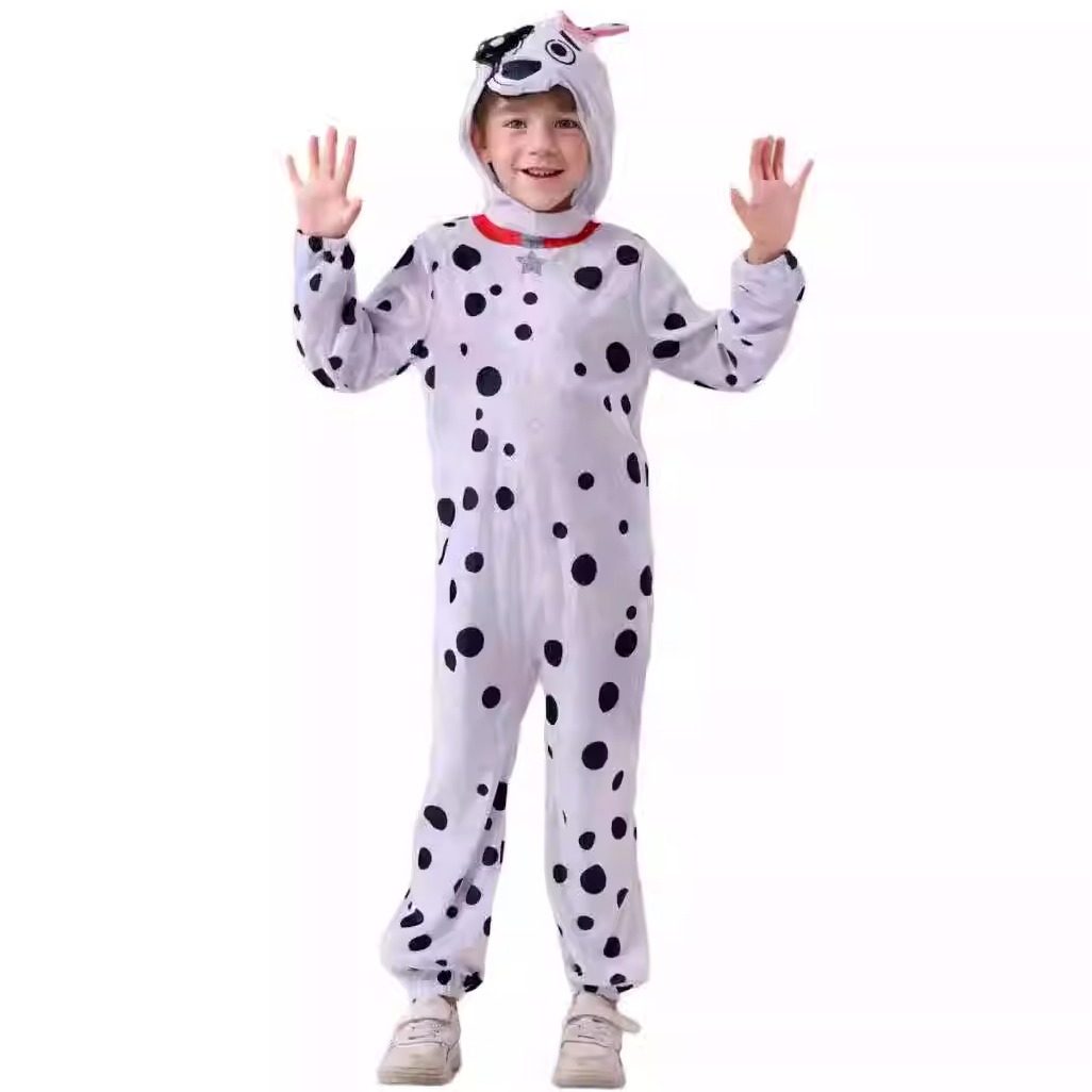 儿童动物101斑点狗演出服幼儿卡通连体话剧奶牛老黄牛舞蹈造型服