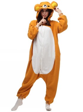 Onesie轻松熊迪士尼卡通动物连体睡衣情侣冬家居万圣节Rilakkuma