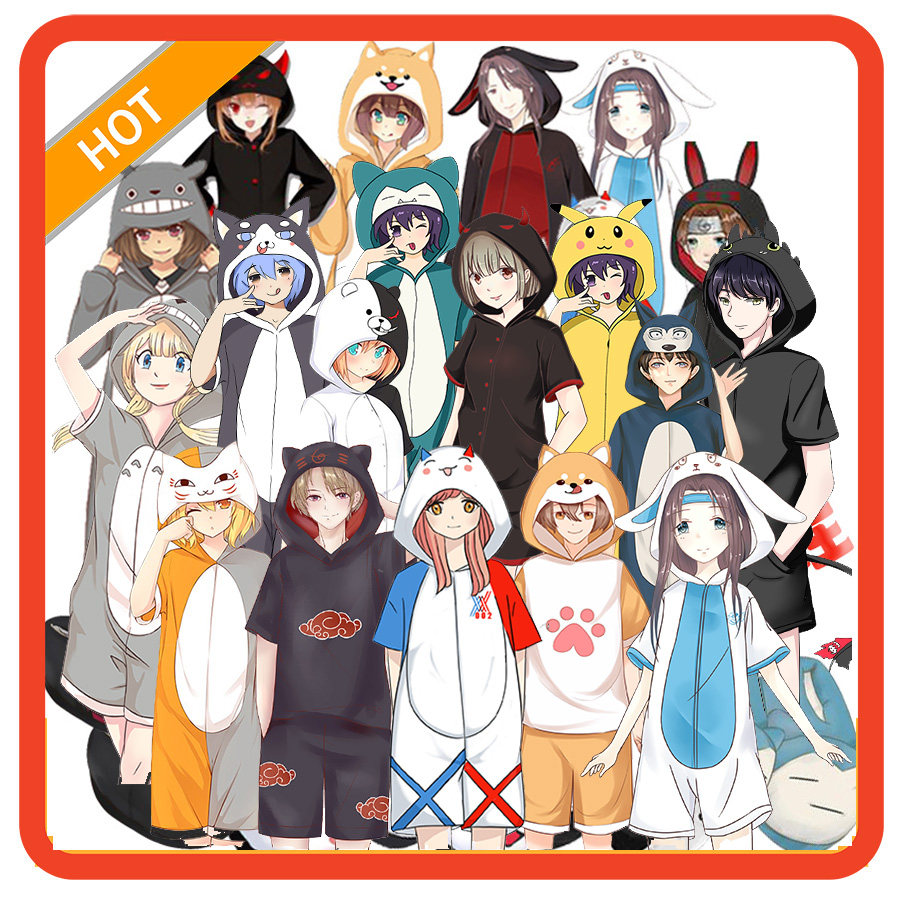 连体少女卡通动漫青年学生家居服