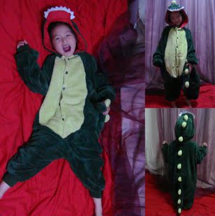 儿童恐龙衣服演出服动物连体睡衣成人男女亲子装幼儿园宝宝万圣节