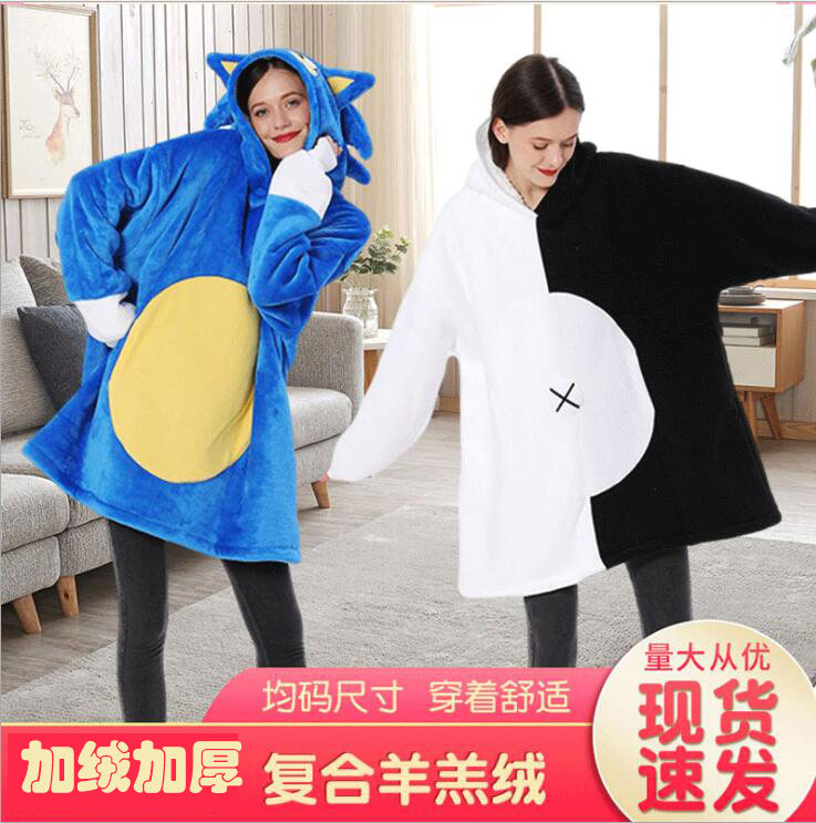 卡通连体动漫加厚短款家居睡衣