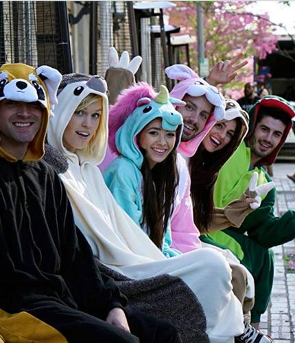 卡通连体睡衣情侣装演出服可外穿